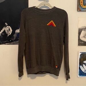 Aviator Nation Mountain Stripe Crewneck Sweatshirt Small